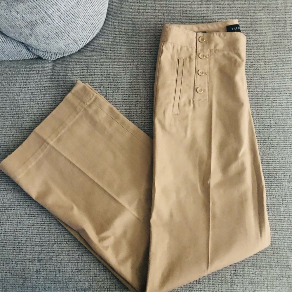 Khaki slightly flared pants